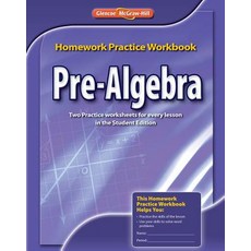 (영문도서) Pre-Algebra Homework Practice Workbook Paperback, McGraw-Hill Education