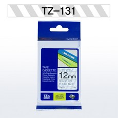 브라더 라벨테이프TZ테잎 TZ-131, TZ-131(투명/검정), 12m