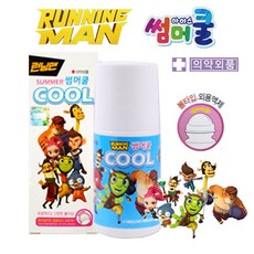 2018 런닝맨 포켓몬 뽀로로 핑크퐁 헬로키티 썸머키즈쿨 50ml 의약외품 볼타입, 1개