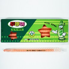 지구화학 투명이 색연필 낱색 연주황 12자루, 단품