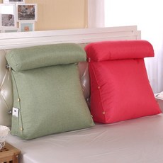 WOHNEN 삼각 등받이 등쿠션 수면베게 도넛쿠션, 삼각등쿠션(중)-브라운