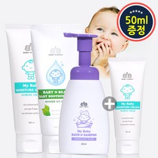 BNB 베이비앤뷰 뷰앤뷰 아기 수분크림 180ml +수딩젤180ml +바스앤샴푸250ml(+크림50ml 증정) 크림, 1개