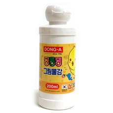 동아 노랑병아리 딩동댕 그림물감 흰색, 200ml