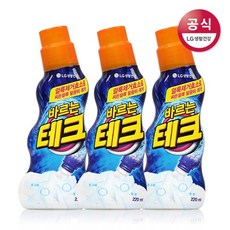 테크 바르는 부분 세척제 솔타입 표백제 220ml x3개, 단품