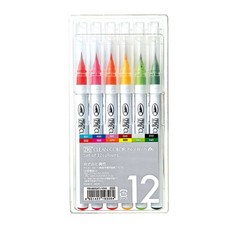 아이코어스캘리그라피붓펜12색세트