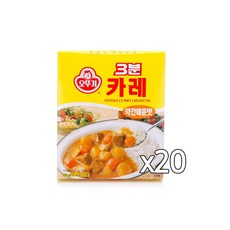 오뚜기 3분 카레 약간매운맛, 200g, 20개
