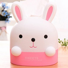 마이리빙몰 귀염귀염 토끼 휴지케이스 핑크, 1개