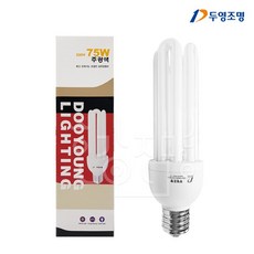 두영 삼파장 램프 EL 75W E39 EFQU75EX-D-A, 전구색, 2개