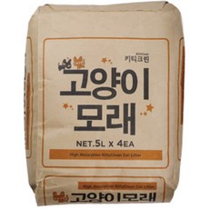 키티스마일 키티크린 5L X 4개 1박스 고양이 모래, 반려용