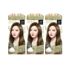 미쟝센 헬로 버블 염색제, 애쉬카키 브라운, 3개