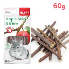 [도치퀸] jolly 사과나무 가지 이갈이 60g 햄스터 친칠라 스트레스 해소, 1봉