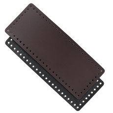 마마니트 사각 가죽 가방바닥, 직사각소 다크브라운 23cm×9cm