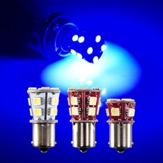 삼항LED 자동차량 5050 3칩 LED전구 램프 깜빡이등 브레이크등, 24V 국산 14발 더블 블루LED, 1개