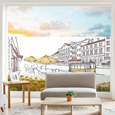 유럽카페거리시트지