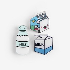 [인디고샵] 우유 아크릴 뱃지