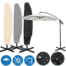 아재몰 해외직배송_캠핑_텐트_80x45inch Outdoor Garden Parasol Cover Waterproof Anti-UV Rain Resistant Umbrella Storage Bag, Color Black