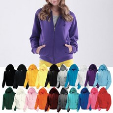 S09 S~3XL 빅사이즈 무지개 후드 집업 커플룩 20컬러