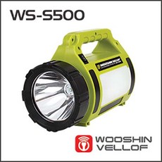 우신 LED 5핀 충전식 슈퍼 써치라이트 손전등 WS-S500, 1, 1