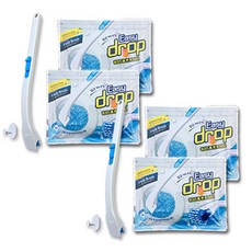 이지드롭 변기크리너 블루 세트 화장실 욕조 변기청소, 핸들2개+리필브러쉬4팩(48개입)