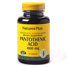 네이처스플러스 판토세틱 애시드 글루텐 프리 1000mg 타블렛, 60개입, 1개