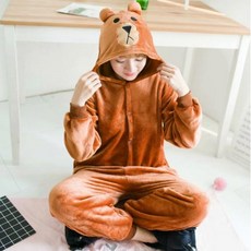 맘앤대디 베어브라운 동물잠옷