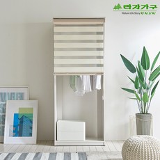 라자가구 오브 시스템 드레스룸 800 1단옷장 블라인드 BK0119, 크림화이트