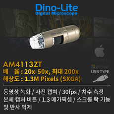 디노라이트 USB 전자 현미경 AM4113ZT, 200배, 1개