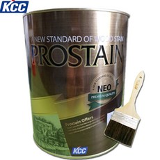 KCC 프로스테인 0.9L 투명 오일스테인 목재 방부 방수, 1개