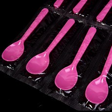 아이스크림스푼 핑크 12cm 개별포장, 1개, 500개