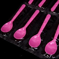 아이스크림스푼 핑크 9cm 개별포장, 2개, 1000개