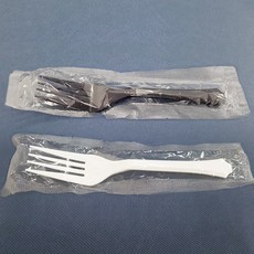 일회용 포크 16cm 블랙 개별포장, 1개, 100개