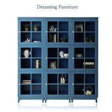 꿈에그린 블루모자이크유리장식장 1통 장식장, 블루