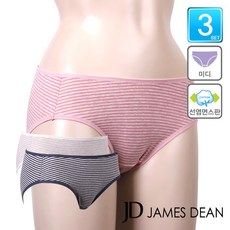 제임스딘 [제임스딘] 면스판 여자 미디 삼각 팬티 3매입(JHWPSZ01)