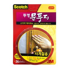 3M 스카치 투명 문풍지 넓은폭 36mmX4M, 1개