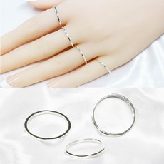 은꽃 실버 데일리 사각 평 은실반지 925실버 여성실버 반지