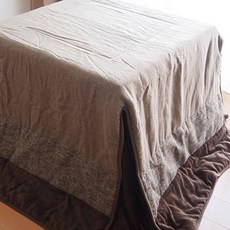 (주)지이라이프 지이라이프 하이타입 난방테이블 KAA-80, 정방형 하이타입 코타츠이불 노와루(BR)브라운(235X235cm)
