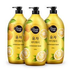 샤워메이트 바디워시 유자향, 1.2kg, 3개