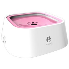 티에프펫 강아지 물그릇 고양이 수반 애견 물통 급수기, 1개, 핑크