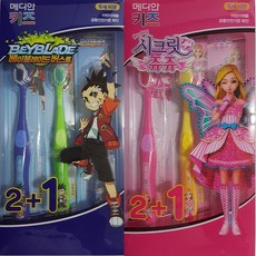 메디안 키즈 어린이 칫솔 3단계 X 3입, 시크릿쥬쥬