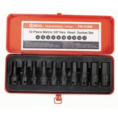 지니어스 육각비트소켓세트(임팩트) TH-310M(3/8x4-17)10P