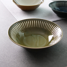 오반자이 엠보라인 일본 찬기 17cm, [올리브1p], 1개