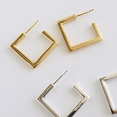 실버스퀘어귀걸이