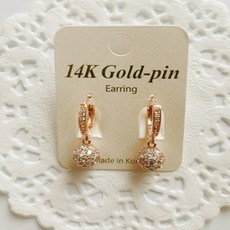 14k오메가링귀걸이원터치