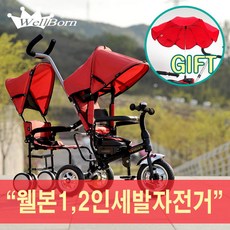 [웰본] 2인용 세발자전거, 블루