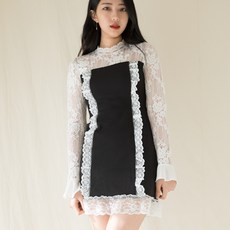 블랙핑크 레이스 시스루 걸그룹 의상 원피스
