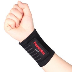 POWER PLUS 일반형 손목보호대 블랙 스킨