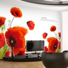 프렌체 맞춤제작 30가지 꽃디자인 UV프린팅 포인트벽지, 디자인01