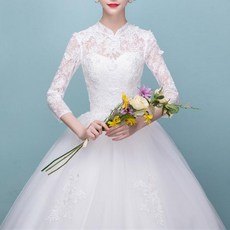 이브닝 파티 셀프웨딩 드레스 화이트 야외촬영 빅사이즈 예쁜 레이스 원피스 26 BE47p0y