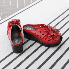 리얼소가죽사이드오픈뮬슬리퍼샌들힐