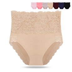마켓콩 여성 뱃살보정 모달 레이스 팬티(하이웨스트 똥배 거들 팬티)